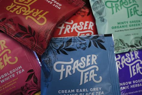 Fraser tea - Fraser Tea has it. Cinnamon Swirl Matcha Organic Green Tea or Mango Peach Matcha Organic Green Tea will give you energy. Also topping the list of favorite ways to stay ahead of the game, Earl the Great Organic Oolong Tea and Sechung Oolong Organic Oolong Tea seem like they were made to keep you moving. Try our organic all-nighter and energizer ...